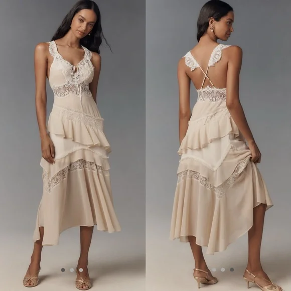 chinese dress ladies Anora Floral Tiered Maxi Dress